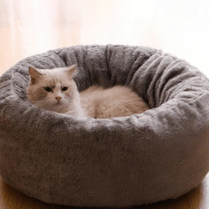 Long Plush Donut Round Pet Bed: The Ultimate Comfort for Your Furry Friends